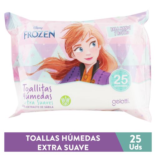 Toallitas húmedas Gelatti diseño de frozen - 25 uds