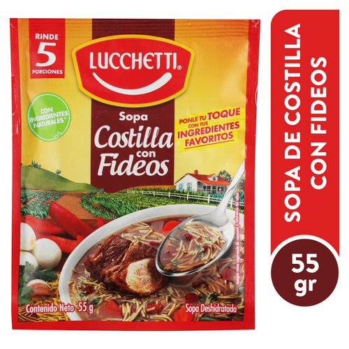 Sopa Lucchetti De Costilla Con Fideos -55 gr