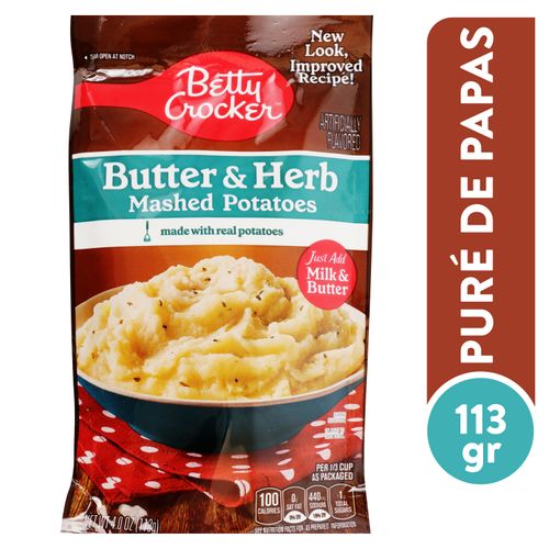 Puré Betty Crocker papas con hierba y crema - 113 g