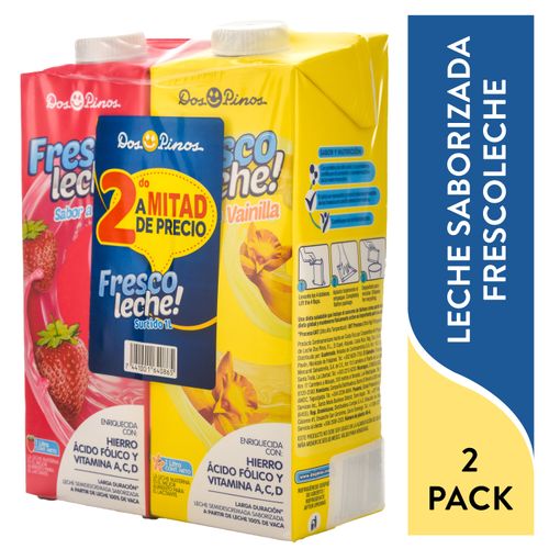 Leche Saborizada Frescoleche, Surtido 2 pack -1L