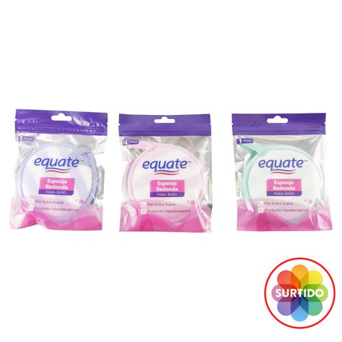 Esponja Equate redonda para ducharse - ud