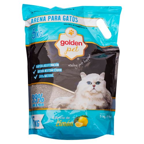 Arena Golden Pet Para Gato Esencia Limón - 5kg