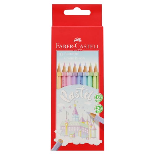 Lápices de color Faber Castell colores pastel - 10 ud