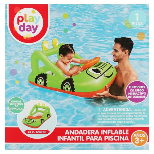 Asiento flotante Play Day para niños con diseño de carro