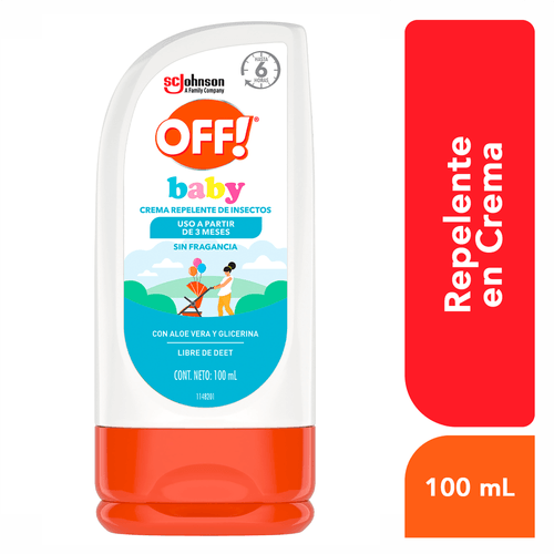 Repelente Off Crema Baby Aloe Vera - 90 g