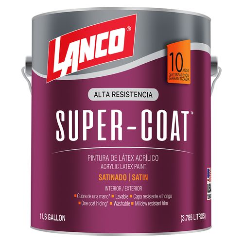 Pintura Látex Acrílica Lanco Super- Coat Color Satinado - 1Lt