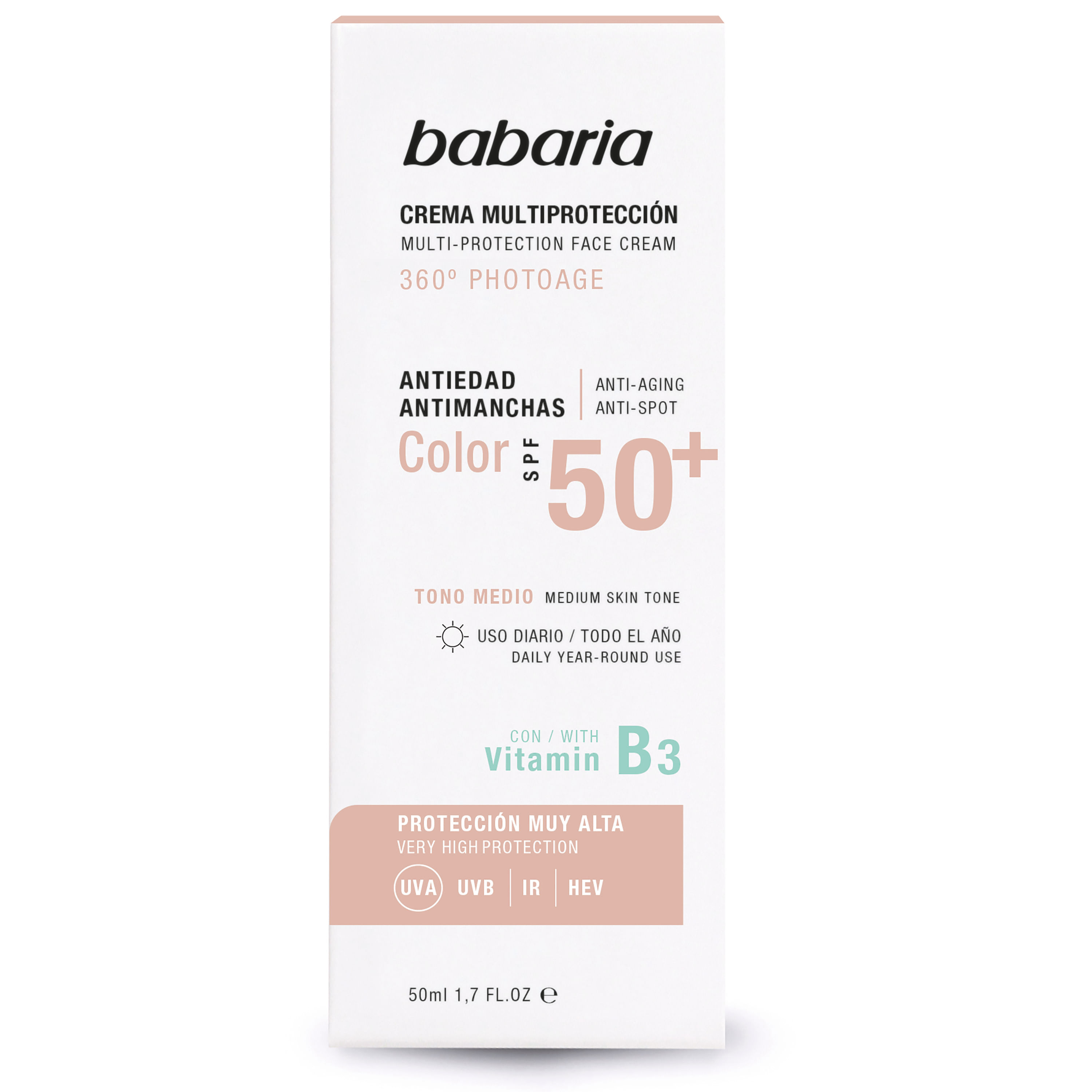 Bloqueador-Solar-Con-Color-Babaria-Antimanchas-y-Antiarrugas-SPF-50-50-ml-1-93243