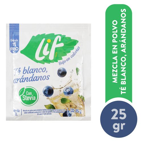 Bebida en polvo Lif sabot té blanco y arándanos - 25 g