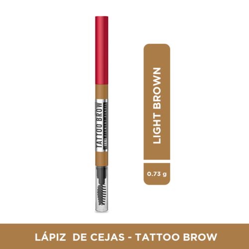 Lápiz Para Cejas Maybelline Tatto Brow 36Hr Light Brown - 0.73g