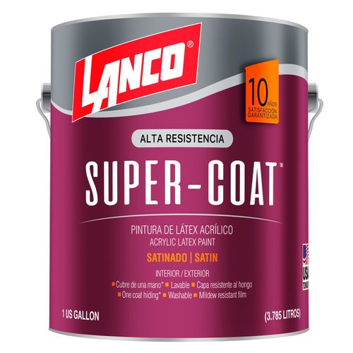 Pintura Látex Acrílica Lanco Super- Coat Color Satinado - 1Lt