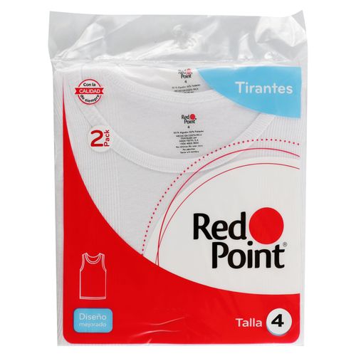 Camiseta Interior Red Point Para Niño En Color Blanco 2 Pack - Talla 4