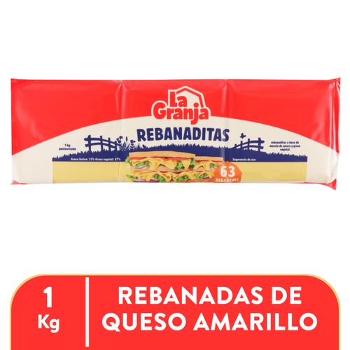 Queso amarillo La Granja en rebanadas - 1 kg