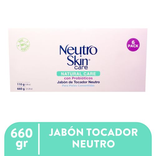 Jabón de Tocador Neutro Neutroskin Care  6 Pack - 660 g