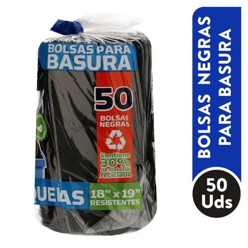 Comprar Bolsa Basura Supermax Negra Grande - 25 Unidades