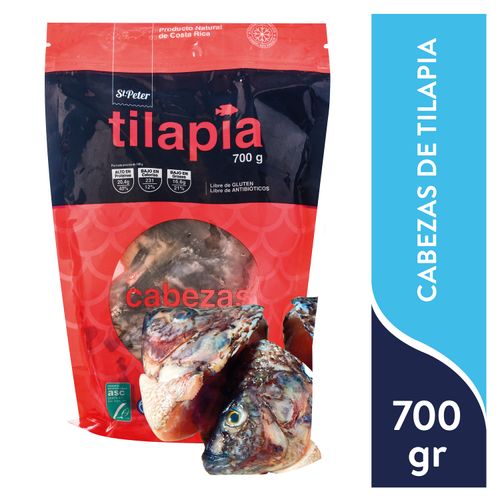 Cabezas De Tilapia St.Peter Congelado y Empacado - 700 g