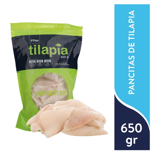Pancitas de tilapia St. Peter congeladas libre de gluten - 650 g