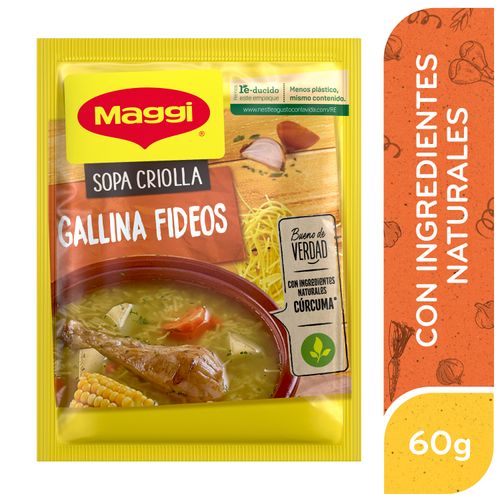 Sopa Maggi Criolla Gallina Con Fideos Sobre - 60g