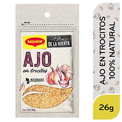 Sazonador Maggi Ajo En Trozos De La Huerta Bolsa Resellable - 26g