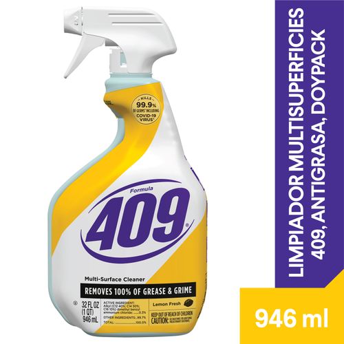 Limpiador 409, Multiuso Aroma Limón -946 ml