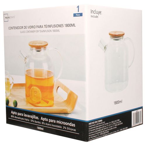 Contenedor Mainstays Vidrio Té Infusiones 1800ml
