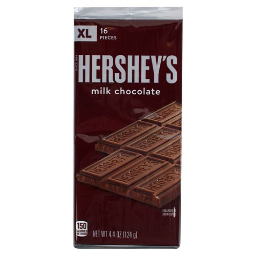 Chocolate Hershey's barra milk xl 16 pzas - 124 g