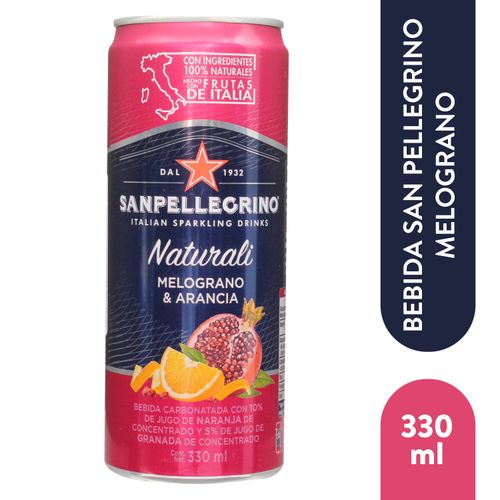 Agua San Pellegrino Melograno Lata 330Ml