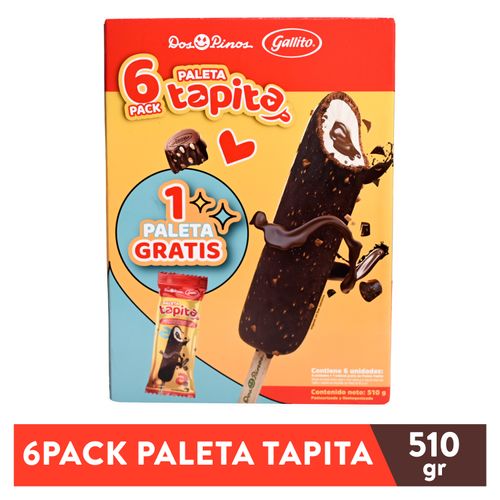 Paleta Dos Pinos Gallito Tapita 6 Pack - 510g