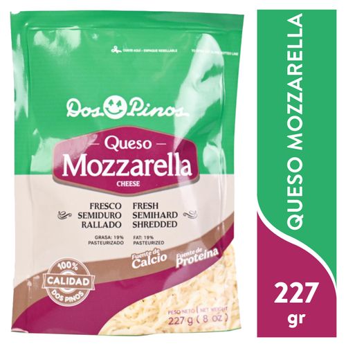 Queso Dos Pinos Mozzarella Rallado - 227g