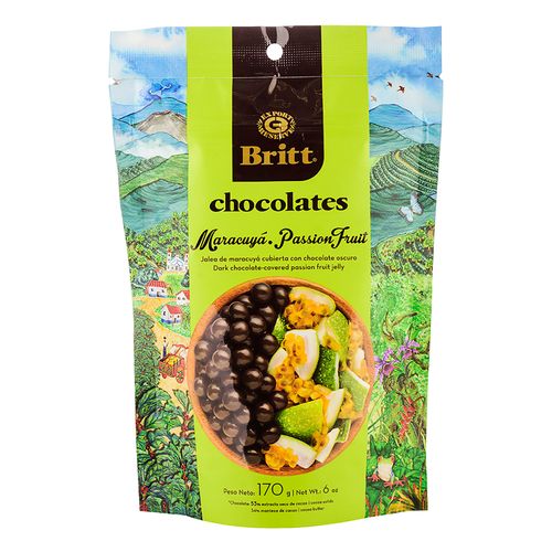 Chocolate Britt jalea de maracuyá cubierta de chocolate oscuro - 170 g