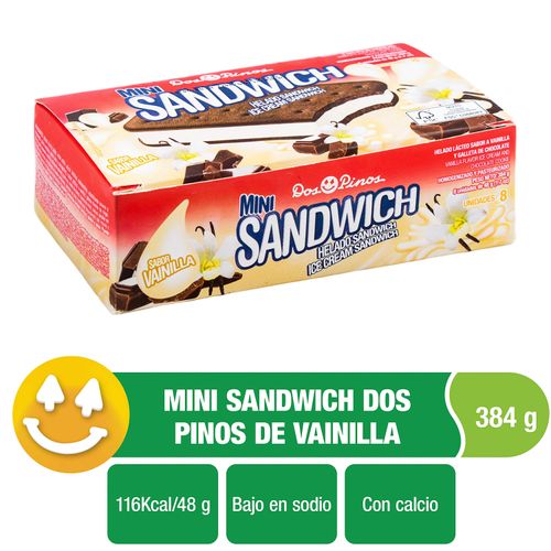 Helado Dos Pinos Mini Sándwich 8 Pack - 384g