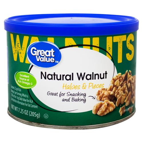 Nuez Great Value Nogal En Mitades - 205 g