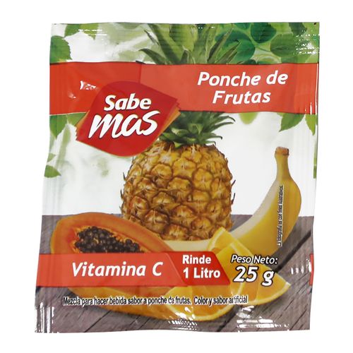 Bebida Sabemas En Polvo Ponche De Frutas - 25 g