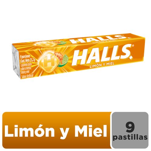 Caramelo Halls Limón Y Miel - 25.2g