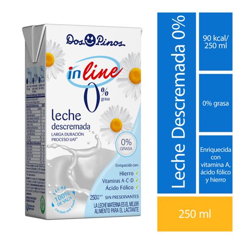 Leche Dos Pinos Liquida Descremada 0% Grasa -250ml