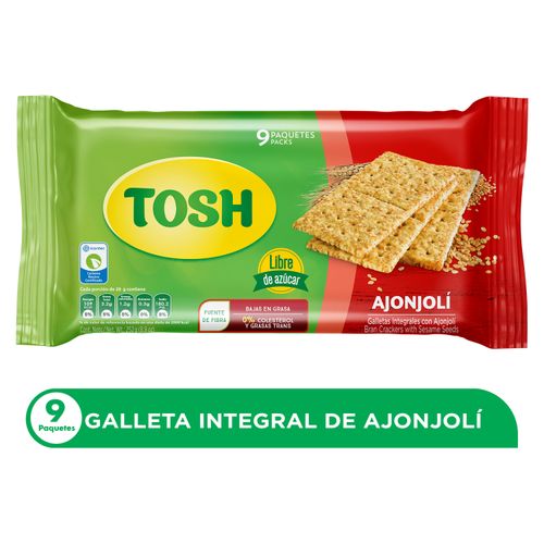 Galleta integral Pozuelo ajonjolí tosh libre de azúcar - 252 g