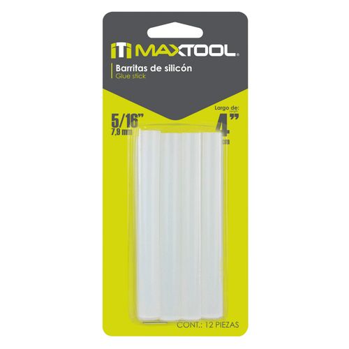 Barritas De Silicón Maxtool 5/16 Pugadas - 12 Pzas