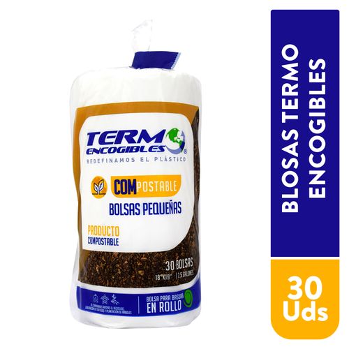 Bolsa Para Basura Termoencogibles Compostable, Pequeña 30 unidades