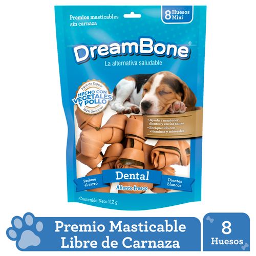 Snacks DreamBone Para Perro Huesos Mini Dental 8 Uds