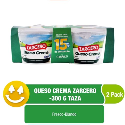 2 Pack Queso Crema Zarcero- 600Gr