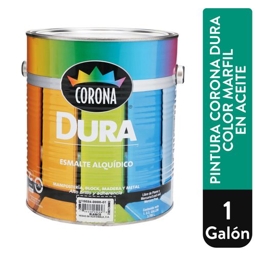 Pintura Corona dura color blanco en aceite - 3.785 L