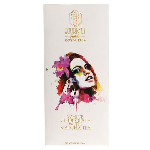 Chocolate blanco Gourmet con té de matcha - 70 g