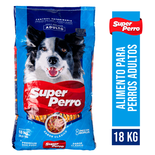 Alimento para perro Super Perro, edad adulta sabor pollo -18 kg