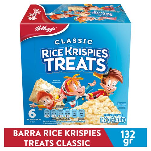 Barras Kelloggs Ricekrispies Treats Con 6 Vitaminas - 132gr