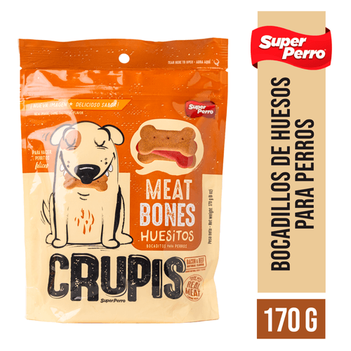 Bocadillos para perros Crupis, Huesos -170g