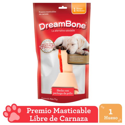 Snack DreamBone Para Perro Hueso Mediano Unidad