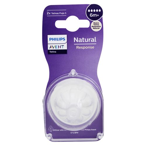 Tetina avent Phillips natural response flujo 5 - 2 uds