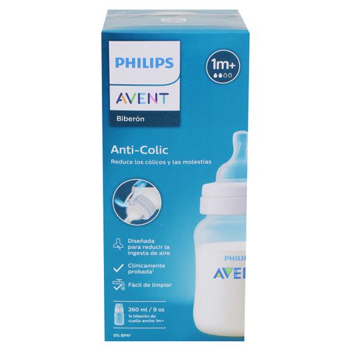 Biberón Avent anti colic reduce cólicos y molestias de 260 ml