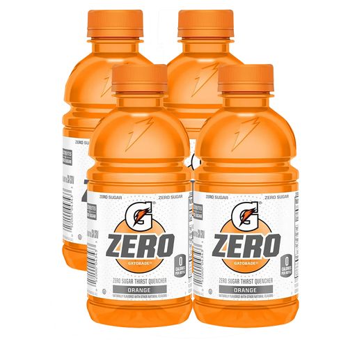 Bebida Gatorade zero glacier orange 4 pack - 600 g