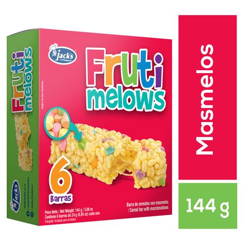 Barras de cereal Jack's frutimelows  6 pack - 144 g