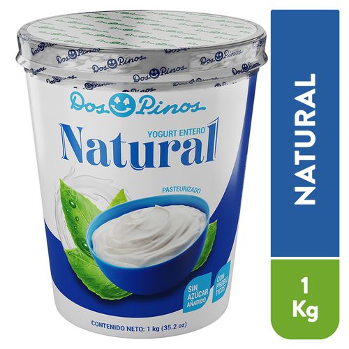 Yogurt Entero Dos Pinos Natural, Sin Azúcar Añadido Y Con Probióticos - 1kg